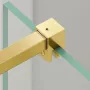 Balneo Beira Walk-in zuhanyfal 50x200 cm átlátszó üveggel és vágható merevítővel, arany profilszín.