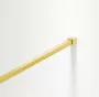 Balneo Beira Walk-in zuhanyfal 50x200 cm átlátszó üveggel és vágható merevítővel, arany profilszín.