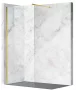Balneo Beira Walkin zuhanyfal átlátszó üveg 70x200 cm merevítővel, arany profilszín.