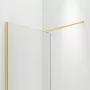 Balneo Beira Walkin zuhanyfal átlátszó üveg 70x200 cm merevítővel, arany profilszín.