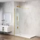 Balneo Beira Walkin zuhanyfal átlátszó üveggel 120x200 cm arany profillal és merevítővel