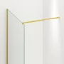 Balneo Beira Walkin zuhanyfal átlátszó üveggel 120x200 cm arany profillal és merevítővel