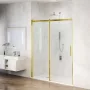 Balneo Porta zuhanyajtó átlátszó üveggel 110x195 cm, arany profilszín.