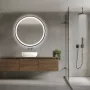 Balneo VENUS kerek LED tükör állítható fényerővel 60 cm páratlanító funkcióval, fekete kerettel L0101010403-1 – BAL-L01010104031