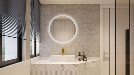 Balneo ROCO kerek LED tükör állítható fényerővel 100 cm páratlanító funkcióval L0101010403-10