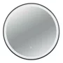 Balneo VENUS kerek LED tükör állítható fényerővel 70 cm páratlanító funkcióval, fekete kerettel L0101010403-2