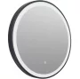 Balneo VENUS kerek LED tükör állítható fényerővel 70 cm páratlanító funkcióval, fekete kerettel L0101010403-2