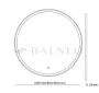 Balneo VENUS kerek LED tükör állítható fényerővel 70 cm páratlanító funkcióval, fekete kerettel L0101010403-2