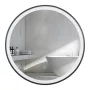 Balneo VENUS kerek LED tükör állítható fényerővel 80 cm páratlanító funkcióval, fekete kerettel L0101010403-3 – BAL-L01010104033