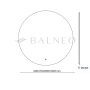 Balneo ROCO kerek LED tükör állítható fényerővel 70 cm páratlanító funkcióval L0101010403-7