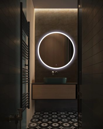 Balneo MOON kerek tükör állítható fényerővel 90 cm párátlanító funkcióval L0101020401-4