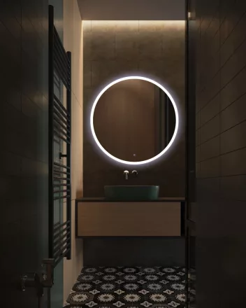 Balneo MOON kerek tükör állítható fényerővel 90 cm párátlanító funkcióval L0101020401-4 – BAL-L01010204014