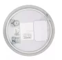 Balneo SUN 60 kerek LED tükör pultra tehető Loren mosdótállal 42x33 cm és krómozott leeresztővel