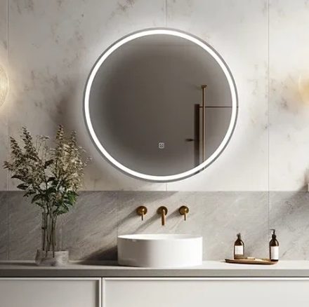 Balneo SUN kerek LED tükör 60 állítható fényerővel és párátlanító funkcióval L0101020404-1