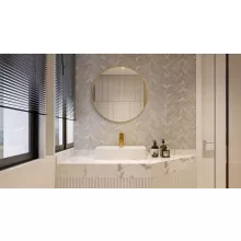 Balneo CORINA kerek tükör 70 cm, arany alumínium kerettel L0101030503-2 – BAL-L01010305032