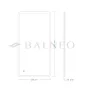 Balneo Lumin téglalap alakú tükör 60x120 cm integrált LED háttérvilágítással és pármentesítő funkcióval L0201020401-10 – BAL-L020102040110