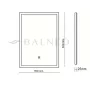 Balneo LUMIN elfordítható négyszögletes tükör állítható fényerővel 39x50 cm, párátlanító funkcióval L0201020401-6 – BAL-L02010204016