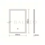 Balneo LUMIN elfordítható négyszögletes tükör állítható fényerővel 50x70 cm, párátlanító funkcióval L0201020401-7 – BAL-L02010204017