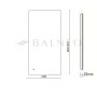 Balneo MARINO elforgatható tükör 60x80 hátsó LED vilgágítással, állítható fényerővel és párátlanító funkcióval L0201020601-3