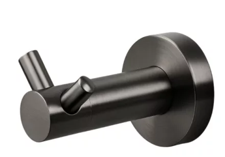 Balneo Qube 2-es model fali akasztó két kampóval, gun metal kivitelben
