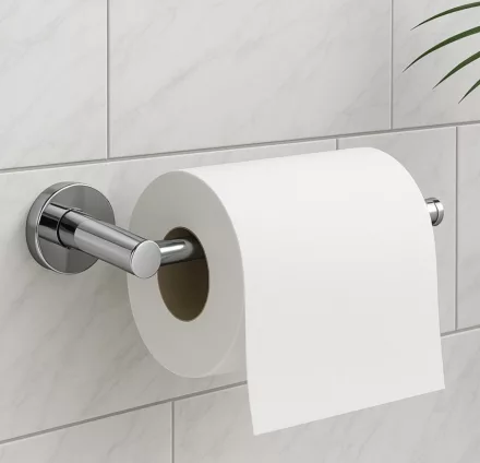 Balneo Qube Model 1 fali WC-papír tartó króm kivitelben, modern fürdőszobai kiegészítő