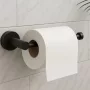 Balneo Qube Model 1 fali WC-papír tartó matt fekete kivitelben, modern fürdőszobai kiegészítő