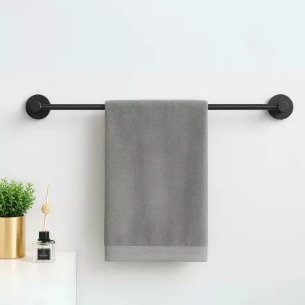 Balneo Qube 1-es model fürdőszobai törölköző akasztó 60 cm, gun metal M0301070103