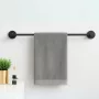 Balneo Qube 1-es model fürdőszobai törölköző akasztó 60 cm, gun metal M0301070103