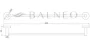 Balneo Qube 1-es model fürdőszobai törölköző akasztó 60 cm, gun metal M0301070103