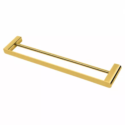 Balneo Qarx 3-as model fali fürdőszobai törölközőtartó 60 cm, fényes arany M0301080104