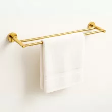   Balneo Qube 2-es model fürdőszobai törölköző akasztó 60 cm, fényes arany M0301080203