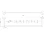 Balneo Qube 2-es model fürdőszobai törölköző akasztó 60 cm, fényes arany M0301080203