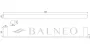 Balneo Qarx 2-es model fali fürdőszobai törölközőtartó 60 cm, fényes arany M0301080204