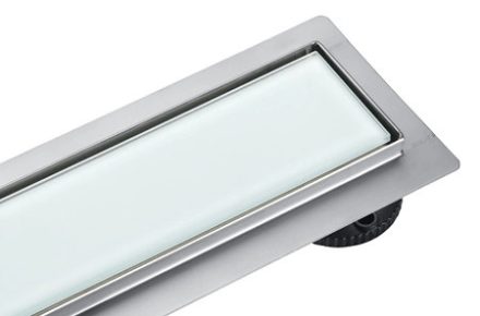 Balneo G-Drain NEXT lineáris padlólefolyó edzett üveg panellel 90 cm, fehér Milky90N