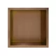 WALL-BOX négyzet alakú süllyesztett fali polc 30x30x7 cm méretben, elegáns réz kivitelben