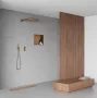 WALL-BOX négyzet alakú süllyesztett fali polc 30x30x7 cm méretben, elegáns réz kivitelben