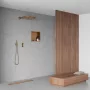 Balneo WALL-BOX ONE süllyesztett inox polc 30x30x10 cm méretben, peremmel, réz kivitelben