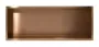 Balneo WALL-BOX ONE süllyesztett inox fali polc peremmel, 90x30x7 cm réz színben
