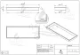Balneo WALL-BOX ONE süllyesztett inox fali polc peremmel, 90x30x7 cm réz színben