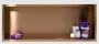 Balneo WALL-BOX ONE süllyesztett inox fali polc peremmel, 90x30x10 cm réz színben