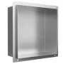 Balneo WALL-BOX keret nélküli süllyesztett fali polc 30x30x10 cm méretben, króm kivitelben