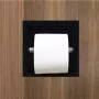 Balneo Wall-Box falba süllyeszthető 18 cm-es WC-papír tartó matt fekete kivitelben, modern fürdőszobai kiegészítő