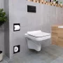 Balneo Wall-Box falba süllyesztett inox WC-papír tartó és tároló matt fekete kivitelben, modern fürdőszobai kiegészítő