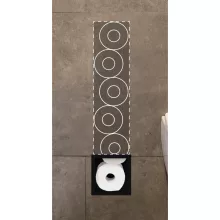 Balneo WALL-BOX PAPER 3 falba süllyeszthető doboz/WC papír polc, matt fekete PB-BL3 – BAL-PBBL3