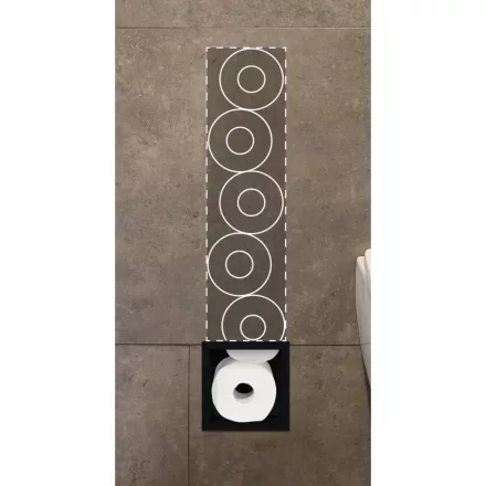 Balneo WALL-BOX PAPER 3 falba süllyeszthető doboz/WC papír polc, matt fekete PB-BL3 – BAL-PBBL3