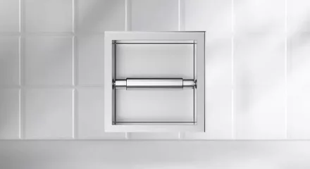 Balneo Wall-Box falba süllyeszthető 18 cm-es WC-papír tartó króm kivitelben, modern fürdőszobai kiegészítő