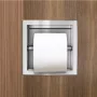 Balneo Wall-Box falba süllyeszthető 18 cm-es WC-papír tartó króm kivitelben, modern fürdőszobai kiegészítő