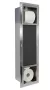 Balneo Wall-Box falba süllyesztett inox WC-papír tartó és tároló króm kivitelben, modern fürdőszobai kiegészítő