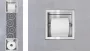 Balneo Wall-Box falba süllyesztett inox WC-papír tartó és tároló króm kivitelben, modern fürdőszobai kiegészítő