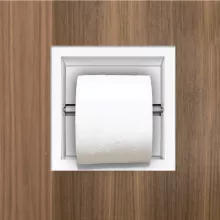 Balneo Wall-Box falba süllyeszthető 18 cm-es WC-papír tartó matt fehér kivitelben, praktikus fürdőszobai kiegészítő